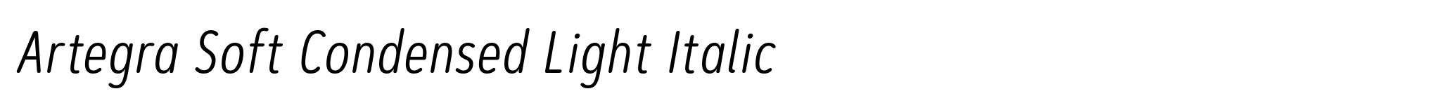 Artegra Soft Condensed Light Italic image